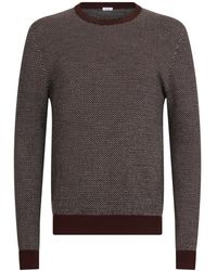 Malo - Truien & Vesten ,Bruin ,Trui Met Ronde Hals - Lyst