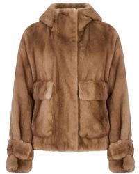 Blancha - Jassen ,Bruin ,Leer Jacket - Lyst