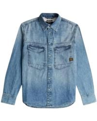 G-Star - Overhemden ,Blauw ,Denim Denim Jacket - Lyst