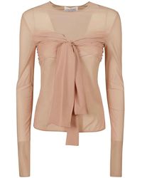 Blumarine - Jersey sweater with bow - Lyst
