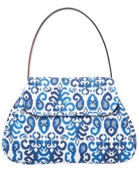 La Milanesa - Weiße und blaue samthandtasche - Lyst