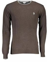 U.S. POLO ASSN. - Bruine Wol Pullover Sweater - Lyst