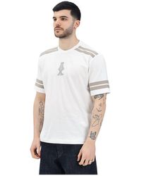 ARMANI EXCHANGE - Beiges T-Shirt Mit Sportlichen Details - Lyst