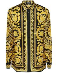 Versace - Barocco Print Seidenhemd - Lyst