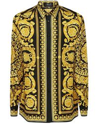 Versace - Intricate Barocco Print Silk Shirt - Lyst