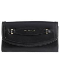 The Bridge - Accessoires ,Zwart ,Leer Leren Portemonnee Met Knoopsluiting - Lyst