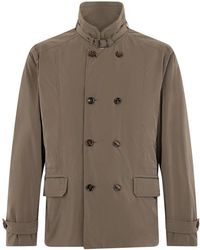 Moorer - Jassen ,Bruin ,Polyester Nabucco Double-Breasted Jacket - Lyst