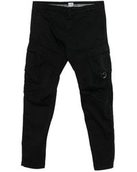 C.P. Company - Schwarze cargo hose mit verdecktem verschluss - Lyst