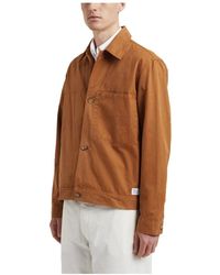 Norse Projects - Jassen ,Bruin ,Katoen Canvas Overshirt Duck Klassiek Ontwerp - Lyst