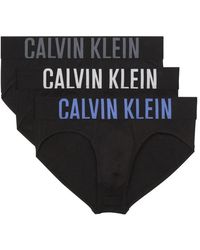 Calvin Klein - Ondergoed ,Zwart ,Katoen Hip Brief 3Pk - Lyst