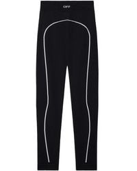Off-White c/o Virgil Abloh - Schwarze Seamless Intarsia-Strick Logo Hose - Lyst