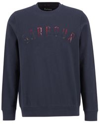 Barbour - Hoodies & Sweatvesten ,Blauw ,Katoen Wynter Crew Neck Sweatshirt - Lyst