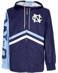 Mitchell & Ness - Fitness ,Blauw ,Polyester Ncaa Windbreaker North Carolina Tar Heels - Lyst