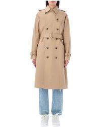A.P.C. - Jassen ,Katoen Greta Trench Coat Buitenkleding - Lyst