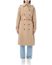 A.P.C. - Jassen ,Katoen Greta Trench Coat Buitenkleding - Lyst