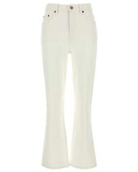 Tory Burch - Jeans ,Wit ,Denim Stretch Denim Boot-Cut Jeans - Lyst