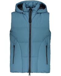 Herno - Jassen ,Blauw ,Polyester Laminar Mouwloze Jas - Lyst