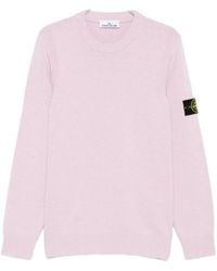 Stone Island - Rosa Wollmischung Pullover Aw25 - Lyst