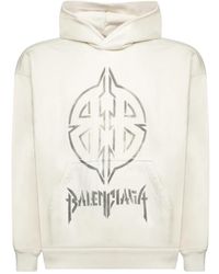 Balenciaga - Hoodies & Sweatvesten ,Katoen Sweatshirt Van Katoen Met Logo - Lyst
