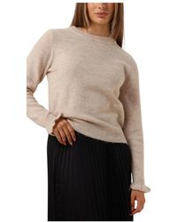 SELECTED - Truien & Vesten ,Wol Gebreide Trui Met Volantmouwen - Lyst