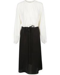 Crida Milano - Seide viskose weiße kleid made in italy - Lyst