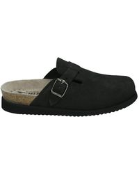 Mephisto - Schoenen ,Zwart ,Leer Zwarte Nubuck Instap Sandalen - Lyst