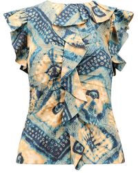 Ulla Johnson - Top de seda con estampado constellation - Lyst