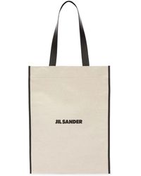 Jil Sander - Minimalistische canvas shopper tasche - Lyst