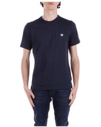 Barbour - Blaue T-Shirts Und Polos Logo Fronttasche - Lyst