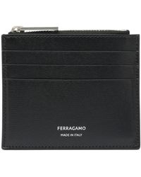 Ferragamo - Schwarzes Leder Geldbörse Stilvolle Organisation - Lyst