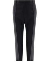 Saint Laurent - Broeken ,Zwart ,Wol Zwarte Broek Haak Rits Zakken - Lyst