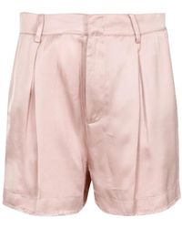 N°21 - Korte Broeken ,Roze ,Leer Short Shorts - Lyst