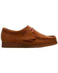 Clarks - Schoenen ,Bruin ,Leer Wallabee Suede - Lyst