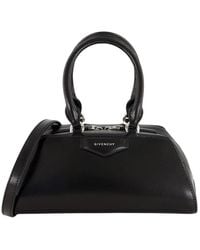 Givenchy - Tassen ,Zwart ,Katoen Mini Antigona East-West Tas - Lyst