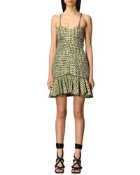 Philosophy Di Lorenzo Serafini - Grünes Vichy-Kleid Mit Rüschen Saum - Lyst