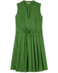 Oltre - Ausgestelltes Kleid Aus Popeline - Lyst