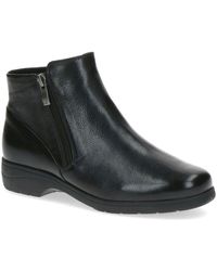 Caprice - Schwarze nappa geschlossene booties - Lyst
