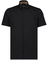 Burberry - Casual Overhemd Met Korte Mouwen - Lyst