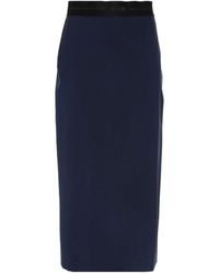 MSGM - Blaue wollmischung slub rock - Lyst