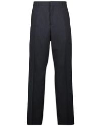 Dior - Broeken ,Blauw ,Wol Gestreept Wollen Broek Lente-Zomer 2025 - Lyst
