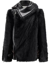 Sacai - Faux Fur & Shearling Jackets - Lyst