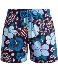 Vilebrequin - Blaue meer shorts tropische schildkröten - Lyst
