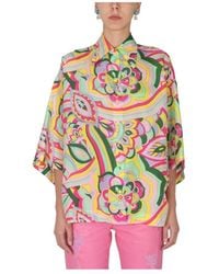 Dolce & Gabbana - Overhemden ,Veelkleurig ,Printed Silk Twill Shirt - Lyst