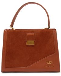 La Carrie - Unregelmäßige Mittlere Schultertasche Leder+Wildleder - Lyst