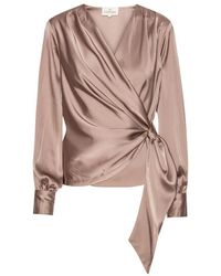 Karmamia - Elegante Ines Bluse Mit V-Ausschnitt - Lyst