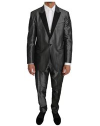Dolce & Gabbana - Grau gemusterter MARTINI 2-teiliger Anzug - Lyst