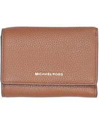 Michael Kors - Accessoires ,Bruin ,Leer Bryant Medium Pebbled Leather Wallet - Lyst