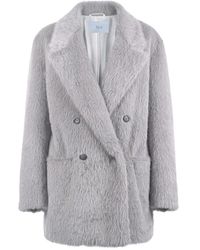 Tela - Jassen ,Grijs ,Nepbont Nepbont & Shearling Jas - Lyst