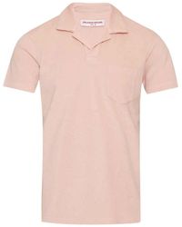 Orlebar Brown - Tops ,Roze ,Leer O.B Hero Polo Shirt - Lyst