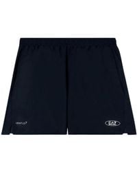 EA7 - Fitness ,Blauw ,Polyester Tennis Pro Shorts - Lyst